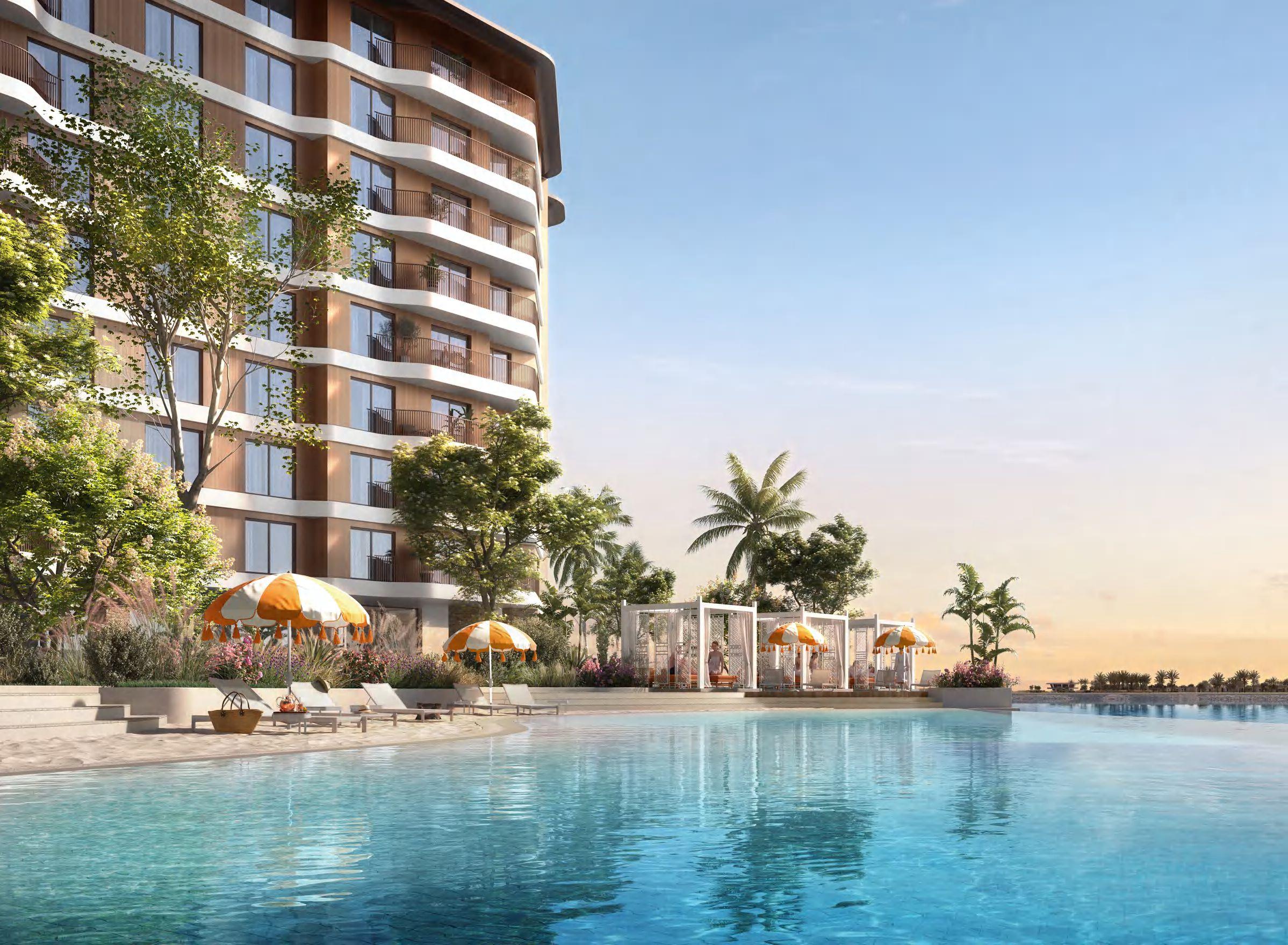 Gardenia Bay Yas Island Abu Dhabi eco-friendly apartments and townhouses offering modern island living with premium facilities and beach access.